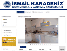 Tablet Screenshot of ismailkaradenizemlak.com